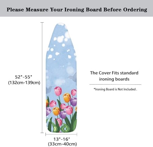 Flashideas Colorful Flowers Ironing Board Cover Universal Stretchy Stain - Image 5