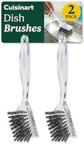 Cuisinart Dish Brush with Handle, 2 Pack, Firm Bristles by BestBrands