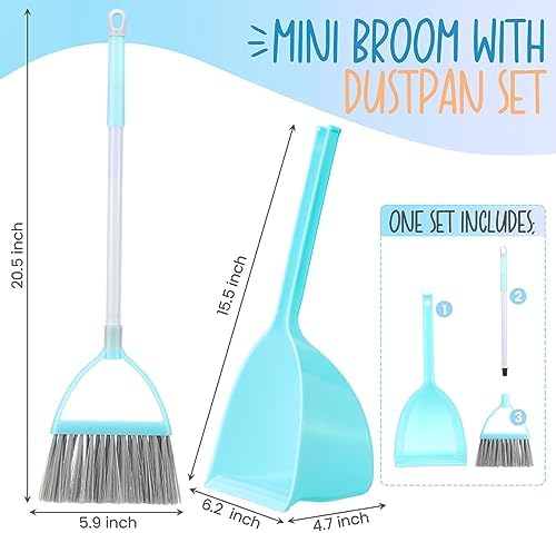 Roshtia 2 Pcs Mini Broom and Dustpan Set - Image 2