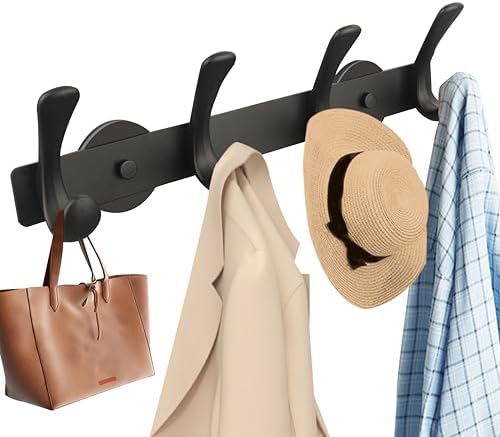 ULIBERMAGNET Strong Magnetic Double Hooks Rack, Heavy Duty Coat Magnetic Rack by ULIBERMAGNET