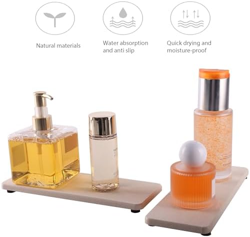 NiuYichee 2Pcs Stone Soap Trays Water Absorbing Diatomite Coaster - Image 5