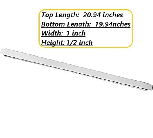 (Set of 3) 20" Stainless Steel Steam Table Adapter Bars – Hotel Pan Divider for Full & Fractional Size Pans (3, Top Lenth 21-inch, Bottom Lenth 20-inch)