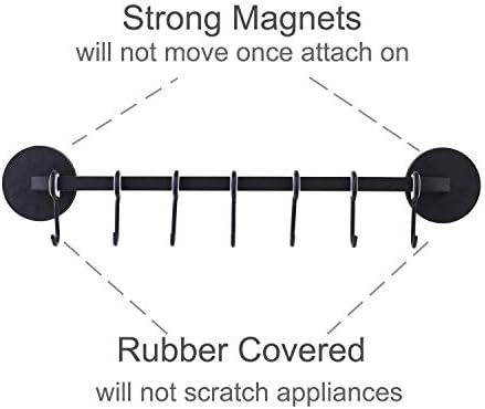 Magnetic Utensil Holder, 7-Hook Metal Rack - Image 5