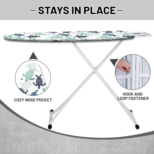 Ironing Board Cover and Pad 15x54 in, Sea Turtle Beach Ironing Board Cover - Image 3