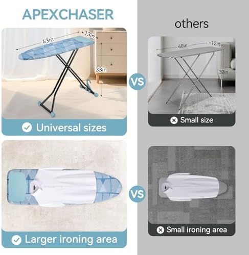 APEXCHASER Foldable 7-Level Heigh Adjustable Ironing Board - Image 2