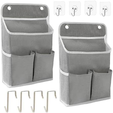 2-Pack Hanging Storage Organizer, Over The Door Hanging Bags/Wall Baskets by LASAMOLL