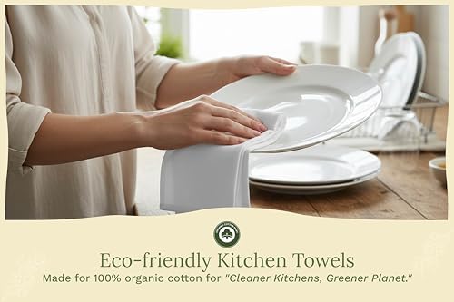 Organic Cotton White Dish Towels - Image 2