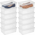 novelinks 12 Pack 6 Quart Clear Plastic Storage Bins by novelinks