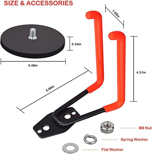 Strong Utility Magnetic Hooks, Anti-Slip Coated Large Magnetic Hooks Heavy Duty - Image 6
