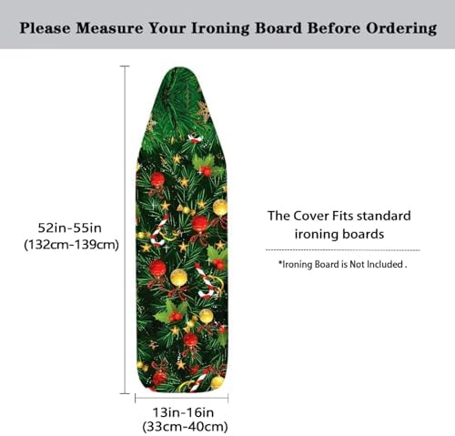Christmas Tree Ironing Board Cover and Pad Resist Green Scorching Thick Cover - Image 5