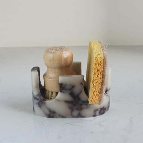 Nawgnail Natural Travertine Marble 2-Slot Sponge Holder by Nawgnail