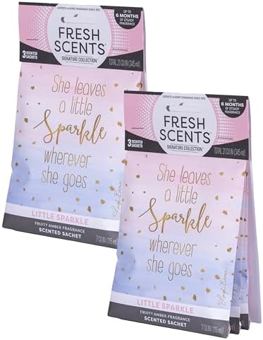 Fresh Scents A Little Sparkle Scented Sachets 6 Pack by FRESHSCENTS