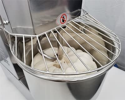 Commercial Dough Mixer, 20L Stainless Steel Bowl Electric Stand Mixer, Dual Rotating Dough Kneading Machine with 2 Speeds Adjustable, Heavy Duty Dough Mixing Machine for Bakery Pizzeria