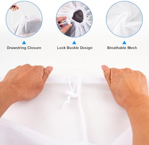 2 Pack Large Mesh Laundry Bags - Image 4
