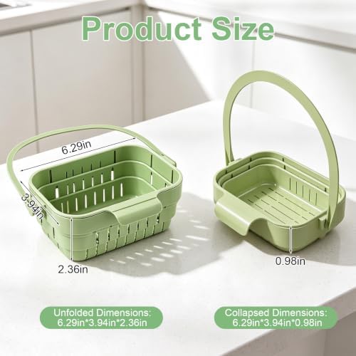 Foldable Hanging Sink Drain Basket Space Saving Colander - Image 5