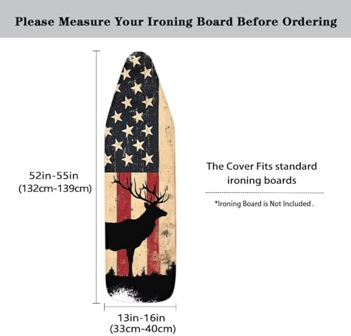 Moose Ironing Board Covers Standard Size Flag Ironing Board Topper Scorch Dust - Image 5
