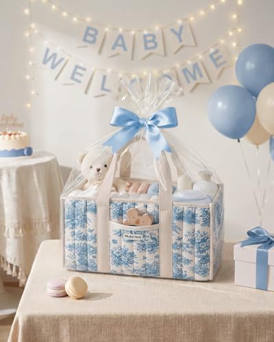 Blissful Diary Toile Diaper Caddy Organizer, Baby Diaper Basket - Image 7