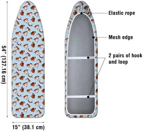 WIRESTER 15x54 Inch Ironing Board Cover, Silicone Coating, Replacement Iron - Image 2