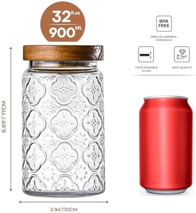 Glass Storage Containers With Lids, Glass Jars With Lids - Image 2