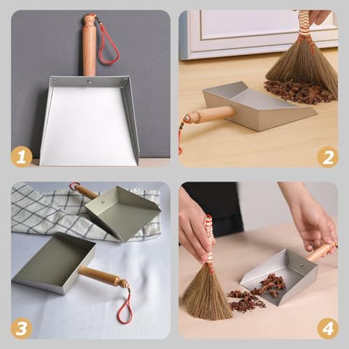 Beaupretty Stainless Steel Small Dustpan Short Handle Metal Dust Pan - Image 5