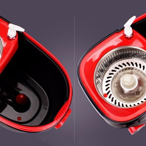 Spin Mop and Bucket with Wringer Set, 360° Rotating Head Mop Bucket System with - Image 6