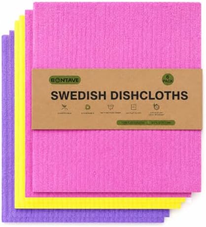 Swedish Dish Cloths for Kitchen, Ultra Absorbent Reusable Cleaning Cloths by Unknown
