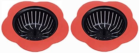 Silicone Kitchen Sink Strainer, 4.5" Diameter, 2 Red by Tmflove