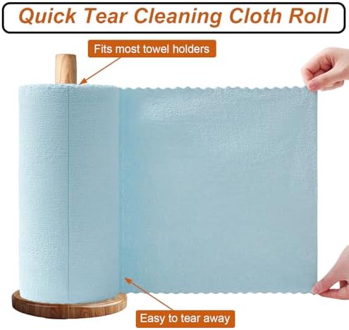 80 Pack Microfiber Cleaning Cloth Roll, Lint Free Rags & Tear Away Reusable - Image 3