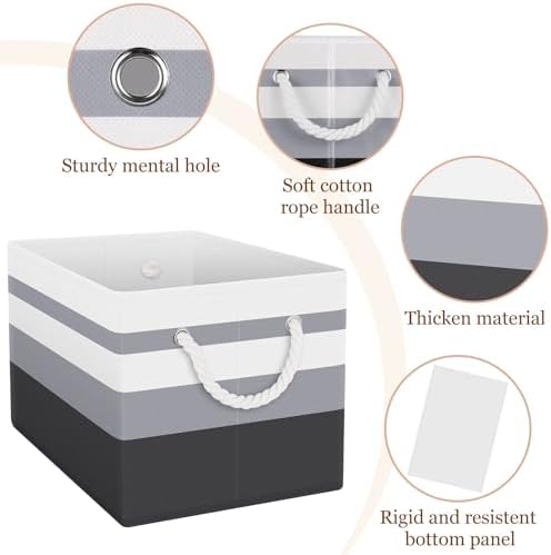 Fab totes Storage Bins 4-Pack, Foldable Storage Baskets - Image 3