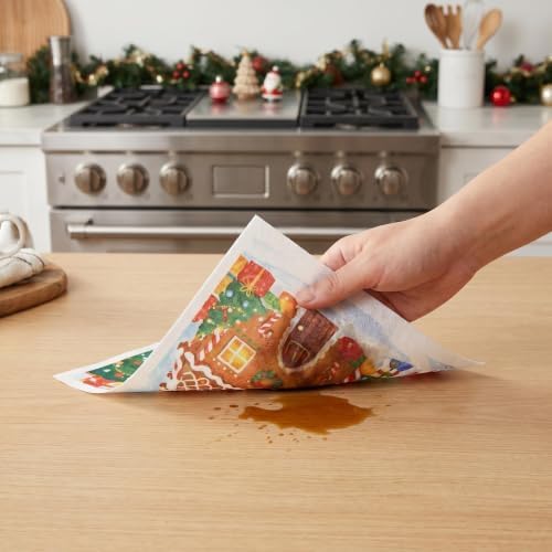 Printed Kitchen Cleaning Cloth Roll, Thick Absorbent Hand-Tear Lazy Cloth - Image 3