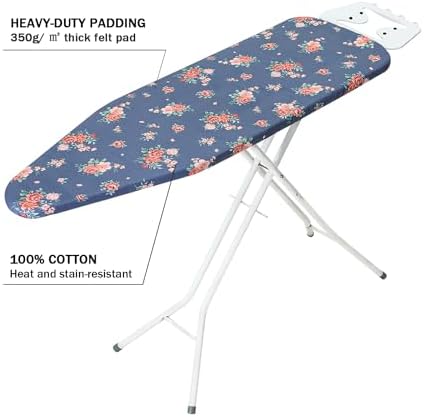 Ironing Board Cover and Pad Standard Size 15" x 54", 3 Pairs of Hook and Loop - Image 3