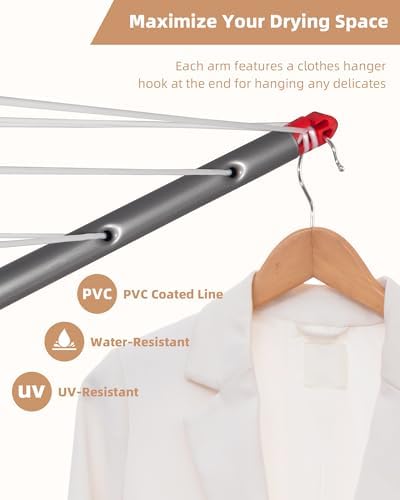 STORAGE MANIAC Outdoor Umbrella Drying Rack, 12 Lines - Image 6