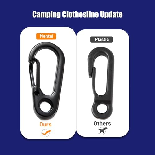 Portable Travel Clothesline, 33ft Camping Clothes line - Image 5