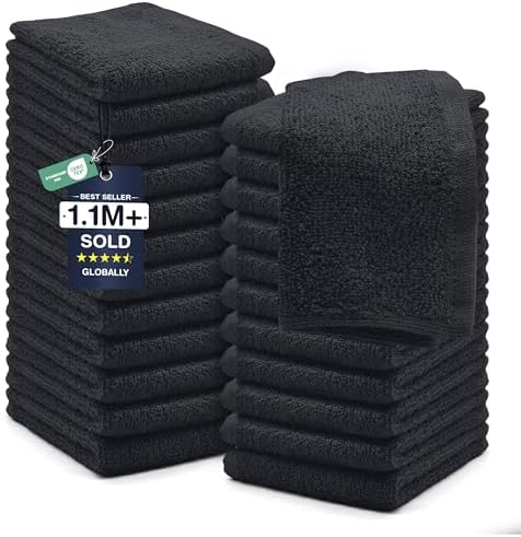DAN RIVER 24 Pack Cotton Wash Cloths Set by DanRiver