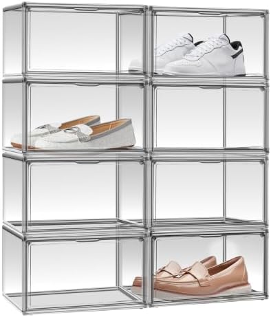 10 Pack Heavy Duty Shoe Sneaker Box, Acrylic Shoe Organizer, Size 12 - Image 7
