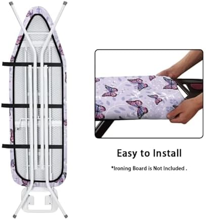 Flashideas Butterfly Print Ironing Board Cover and Pad Standard Size Ironing - Image 5
