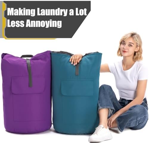 Backpack Laundry Bag, 115L Heavy Duty Extra Large College Laundry Backpack - Image 6