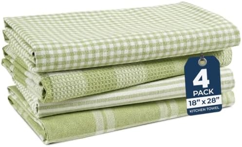LANE LINEN Cotton Kitchen Towels Set, Quick-Drying Dish Towels by LaneLinen