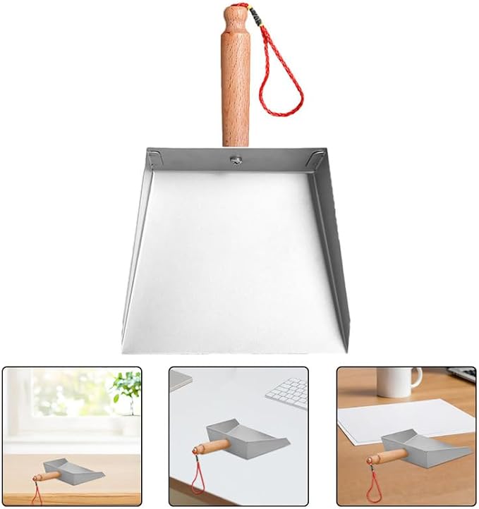 DECHOUS Metal Dustpan Stainless Steel Small Dust Pan - Image 5
