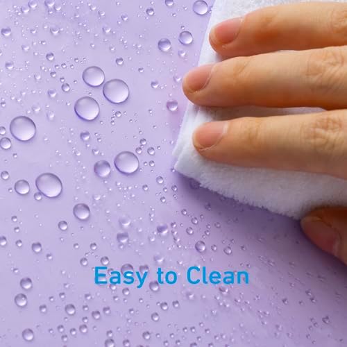 EHZNZIE Purple Shower Curtain Liner 72x72, PEVA Waterproof Bath Curtain - Image 7