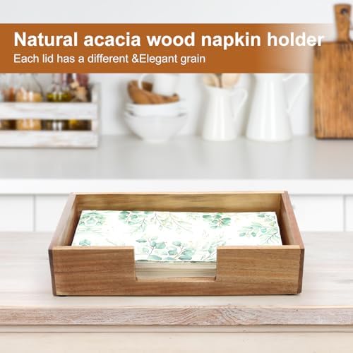 Guest Towel Holder for Bathroom Napkin Holder Wooden Paper Hand Towel Tray - Image 7