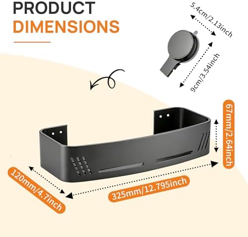 2-Pack Suction Cup Shower Caddy - Image 2