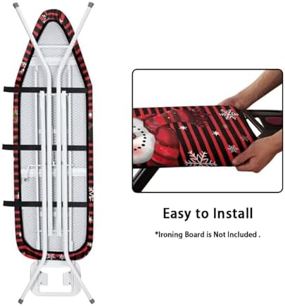 Xmas Ironing Board Cover Christmas Snowman Resist Scorching Extra Wide Ironing - Image 4