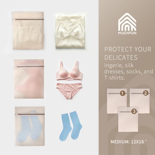 Muchfun Soft Cotton Mesh Laundry Bags - Image 3