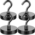 MIKEDE Magnetic Hooks Heavy Duty 150LB+ Strong Black Magnets Hook by MIKEDE