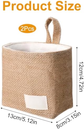 2PCS Small Wall Basket, Woven Wall Hanging Basket - Image 4