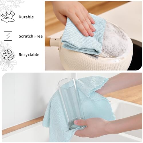 80 Pack Microfiber Cleaning Cloth Roll, Lint Free Rags & Tear Away Reusable - Image 2