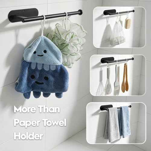 2 Pack Paper Towel Holder, Wall Mount, Under Cabinet - Image 5