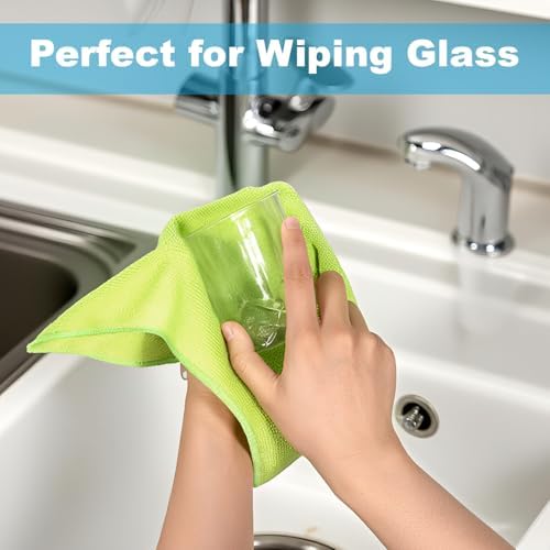 Microfiber Cleaning Cloth, 15 Pack Cleaning Towels, 11.5"x11.5" - Image 3