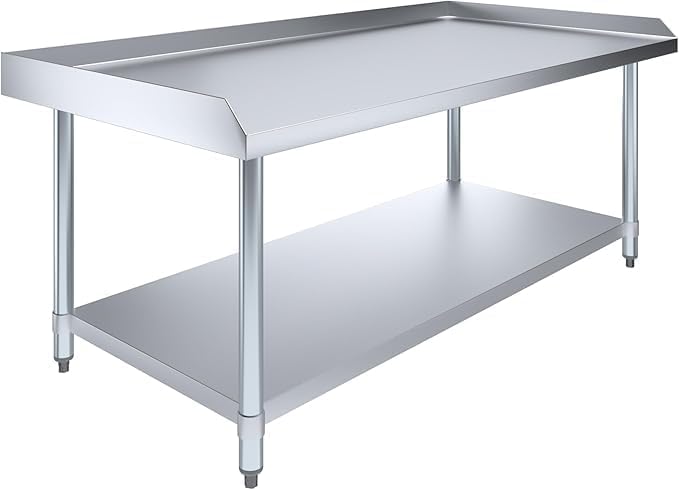 Stainless Steel Equipment Stand with Undershelf + Casters, Heavy Duty, Commercial Grade, NSF Certified (30" Width x 60" Length)